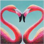 Bunte Romantische Mendler Ölgemälde & Ölbilder mit Flamingo-Motiv 