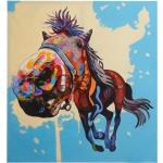 Ölgemälde Pferd, 100% handgemaltes Wandbild 3D-Bild Gemälde XL, 100x90cm