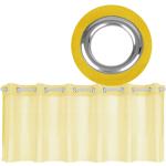 Gelbe Unifarbene Scheibengardinen & Küchengardinen aus Textil transparent 
