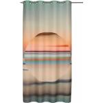 Bunte Schlaufenschals & Ösenschals mit Sonnenuntergang-Motiv aus Textil blickdicht 8-teilig 