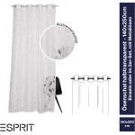 Weiße Blumenmuster Esprit Schlaufenschals & Ösenschals transparent 2-teilig 