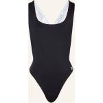 Reduzierte Schwarze Off-White U-Ausschnitt Badeanzüge mit hohem Beinausschnitt ohne Bügel für Damen Größe M 
