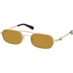 Goldene Off-White Rechteckige Rechteckige Sonnenbrillen aus Metall für Herren 