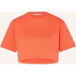Reduzierte Orange Off-White T-Shirts aus Baumwolle für Damen Größe S 
