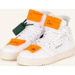 Neonorange Off-White High Top Sneaker & Sneaker Boots aus Leder für Damen Größe 40 