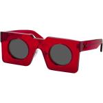 Rote Off-White Cateye Sonnenbrillen aus Kunststoff für Herren 