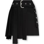 Reduzierte Schwarze Off-White Mini Asymmetrische Festliche Röcke mit Schnalle aus Wolle für Damen Größe XS 