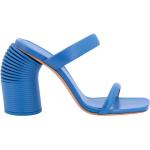 Reduzierte Blaue Off-White Karree Mules für Damen Größe 37 für den für den Sommer 
