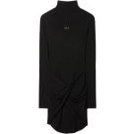 Reduzierte Schwarze Off-White Mini Stehkragen Minikleider & kurze Kleider aus Viskose für Damen Größe XS 