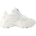 Reduzierte Weiße Elegante Off-White Slip-on Sneaker mit Schnürsenkel aus Kalbsleder für Damen Größe 36 