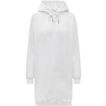 Reduzierte Weiße Off-White Mini Freizeitkleider mit Kapuze für Damen Größe S 