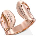 Reduzierte Rosa Elegante Vergoldete Ringe aus Silber personalisiert für Damen 