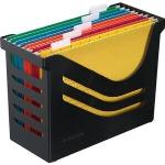Jalema Office-Box Re-Solution 100 % recyceltes Polypropylen, mit 5 Hängemappen farbig, Kapazität bis zu 15 Mappen integrierte Handgriffe - blue paper 2658026998