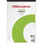 Office Depot Notizblock DIN A4+ Kariert Geleimt Papier Weiß Perforiert Recycled 100 Seiten