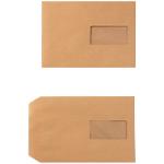 Braune Viking Bürobedarf Briefumschläge mit Fenster DIN C5 aus Papier selbstklebend 