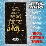 Schwarze Star Wars Badehandtücher & Badetücher aus Baumwolle 70x140 
