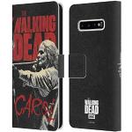 Offizielle AMC The Walking Dead Carol Staffel 10 Darsteller Portraits Leder Brieftaschen Handyhülle Hülle Huelle kompatibel mit Samsung Galaxy S10+ / S10 Plus