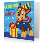 Danilo Promotions Ltd Geburtstagskarte für Enkelsohn, Paw Patrol Geburtstagskarte für Enkelsohn, Paw Patrol, Happy Birthday Karte Enkel