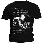 Offizielles T-Shirt The Doors Jim Morrison La Woman Liedtext alle Größen Gr. Medium, schwarz