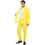 Gelbe Unifarbene Businesskleidung mit Halloween-Motiv aus Polyester maschinenwaschbar für Herren Größe XXL 2-teilig  für Partys 