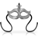 Silberne Venezianische Masken aus Satin für Herren Einheitsgröße 