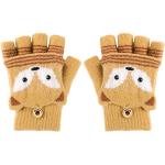 Gelbe Fingerlose Kinderhandschuhe & Halbfinger-Handschuhe für Kinder für Mädchen für den für den Winter 
