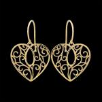 Reduzierte Goldene Motiv Edenly Ohrhänger aus Gold für Damen zum Valentinstag 