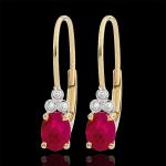 Edenly Diamant Ohrringe aus Gelbgold mit Rubin für Damen 