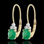 Edenly Diamant Ohrringe aus Gelbgold mit Smaragd für Damen 