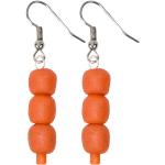 Orange Nachhaltige Runde Ohrhänger aus Glas handgemacht für Damen 
