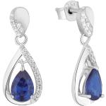 Blaue Elegante Amor Ohrhänger aus Silber für Damen 