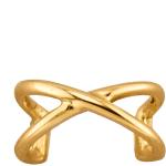 Goldene Wenz Runde Ear Cuffs & Ohrklemmen aus Gelbgold für Damen 