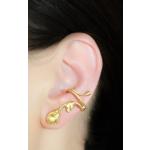 Nickelfreie Silberne Motiv Ear Cuffs & Ohrklemmen vergoldet mit Echte Perle handgemacht 