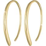 Goldene Minimalistische Elli Ohrhänger glänzend aus Gold 9 Karat handgemacht für Damen 
