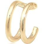 Goldene Elegante Elli Runde Ear Cuffs & Ohrklemmen aus Gold 9 Karat handgemacht für Damen 