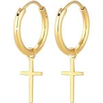 Goldene Elegante Elli Ohrhänger aus Gold handgemacht für Damen 