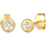 Goldene Elli Topas Ohrringe aus Gold 9 Karat mit Topas handgemacht für Damen 