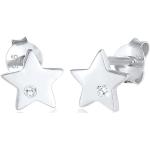 Silberne Sterne Elli Kinderohrstecker glänzend handgemacht 
