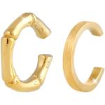 Goldene Elli Ear Cuffs & Ohrklemmen handgemacht für Damen 2-teilig 