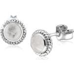 Silberne Vintage Nenalina Mondstein Ohrringe aus Silber mit Mondstein für Damen 