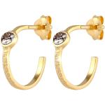 Goldene Elli Runde Turmalin Ohrringe vergoldet handgemacht für Damen 