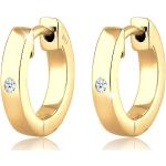 Reduzierte Goldene Elegante Diamant Ohrringe aus Silber mit Diamant mit Zertifikat für Damen 