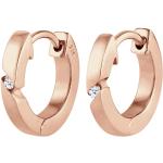 Reduzierte Pinke Elegante Diamant Ohrringe aus Silber mit Diamant für Damen 