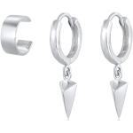 Silberne Minimalistische Elli Dreieckige Ohrhänger handgemacht für Damen 