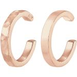 Reduzierte Pinke Minimalistische Elli Ear Cuffs & Ohrklemmen glänzend aus Rosegold handgemacht für Damen 2-teilig 