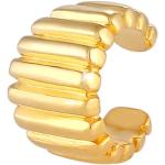 Goldene Elli Runde Ear Cuffs & Ohrklemmen handgemacht für Damen 
