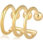 Reduzierte Goldene Elli Ear Cuffs & Ohrklemmen handgemacht für Damen 