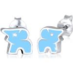 Reduzierte Silberne Elli Elefanten Ohrringe aus Silber für Kinder 