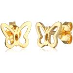 Goldene Elli Schmetterling Ohrringe mit Insekten-Motiv für Damen 