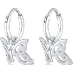 Silberne Elli Schmetterling Ohrringe mit Insekten-Motiv handgemacht für Damen 